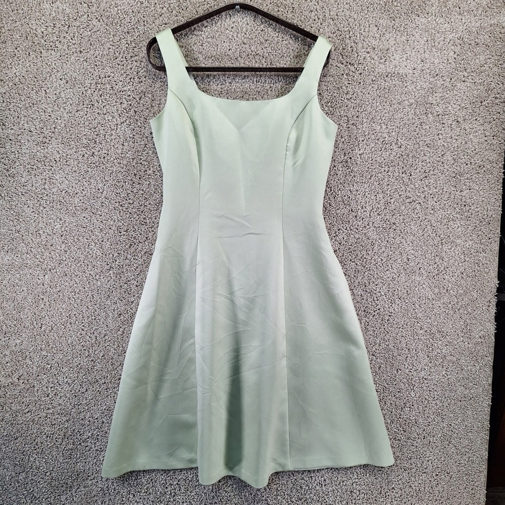 Jessica McClintock Dress Set Women 8 Green Bridal Fit & Flare Bolero Vintage